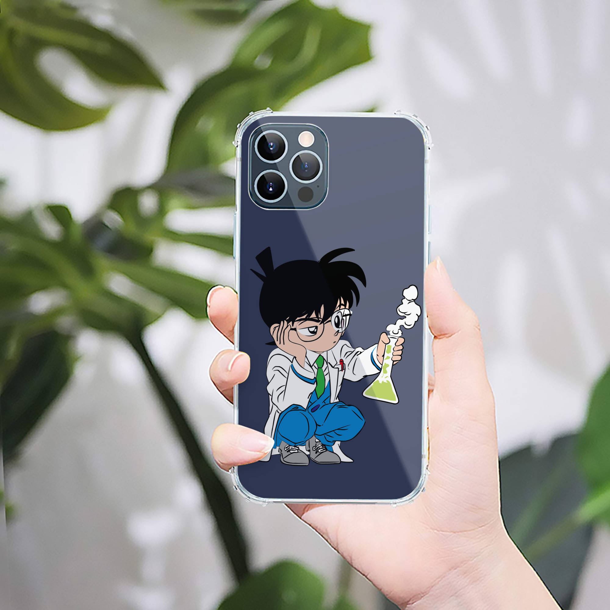（画像用） 名探偵コナン 江戸川 コナン Detective Conan Conan Edogawa 【iPhone 12シリーズ対応】透明スマホケース（クリアソフトケース）